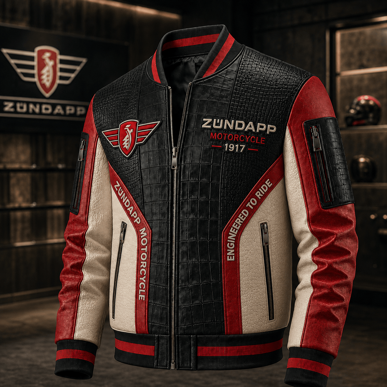 Premium ZUD Leather Zipper Jacket TNSM