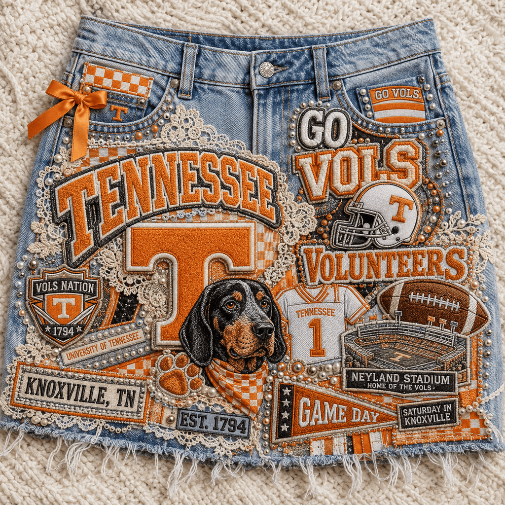 TVF Embellished Denim Skirt NTKO