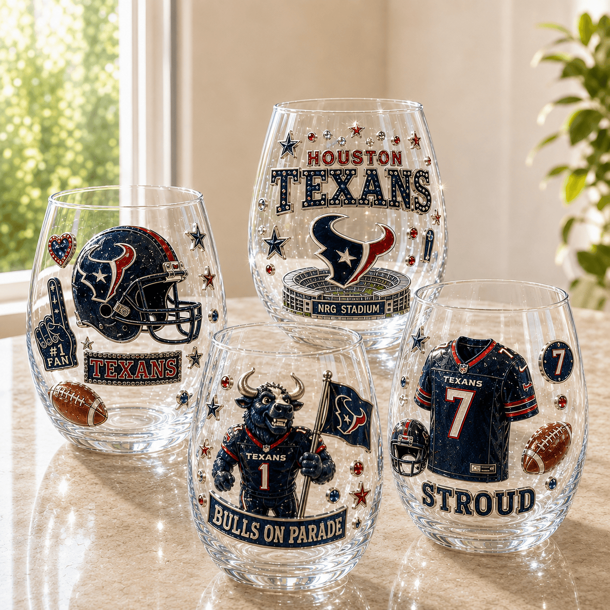 Premium HTX Stemless Wine Glass Set BMD