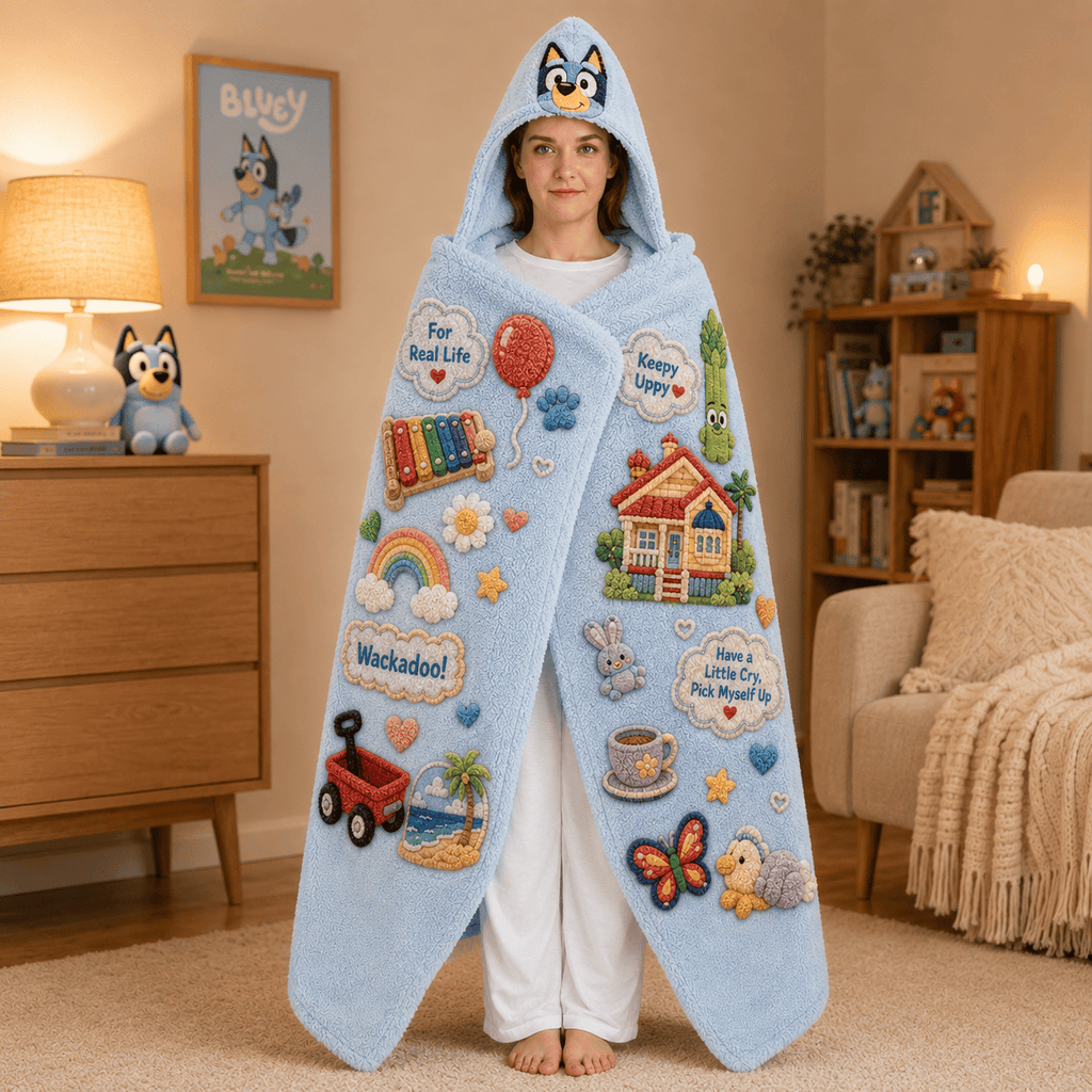 Premium BLU Hooded Blanket BMD